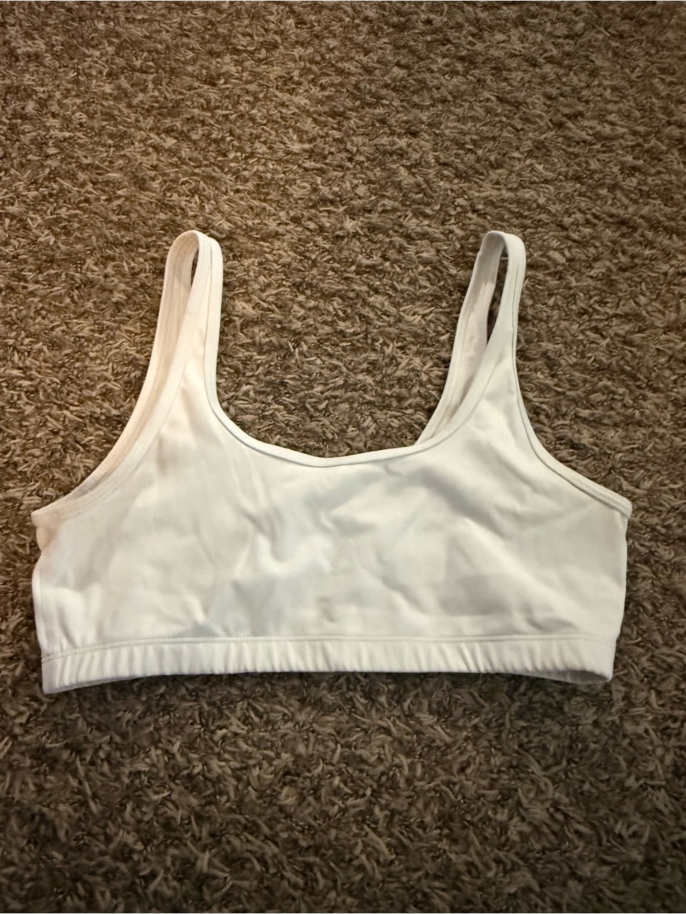 Aritzia White Seamless Scoop Bralette